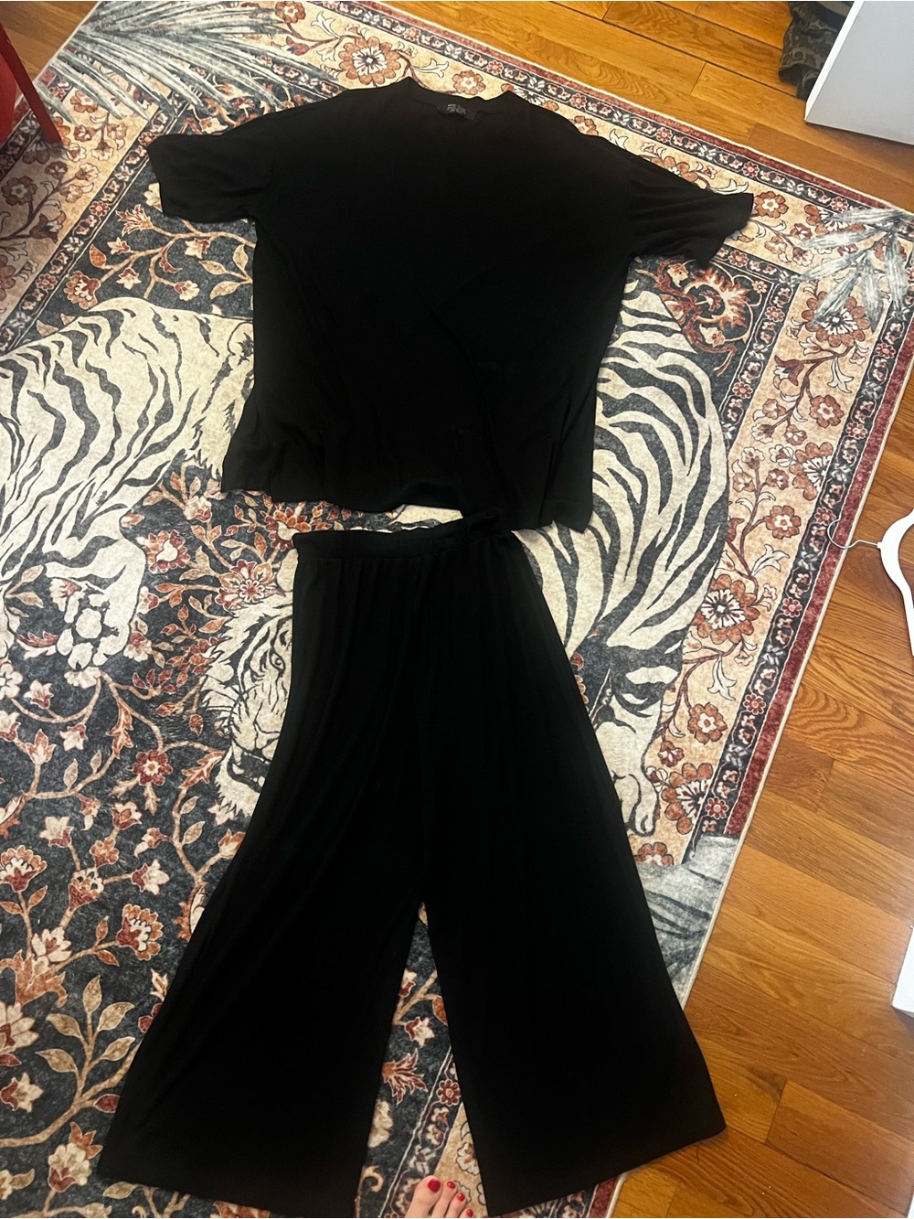 Dressed in LALA Lex Ribbed Playsuit in Black - SMALL - Picture 4 of 6